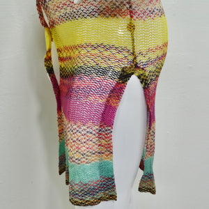 Missoni 1980s Multicolor Knit Button-Up Cardigan