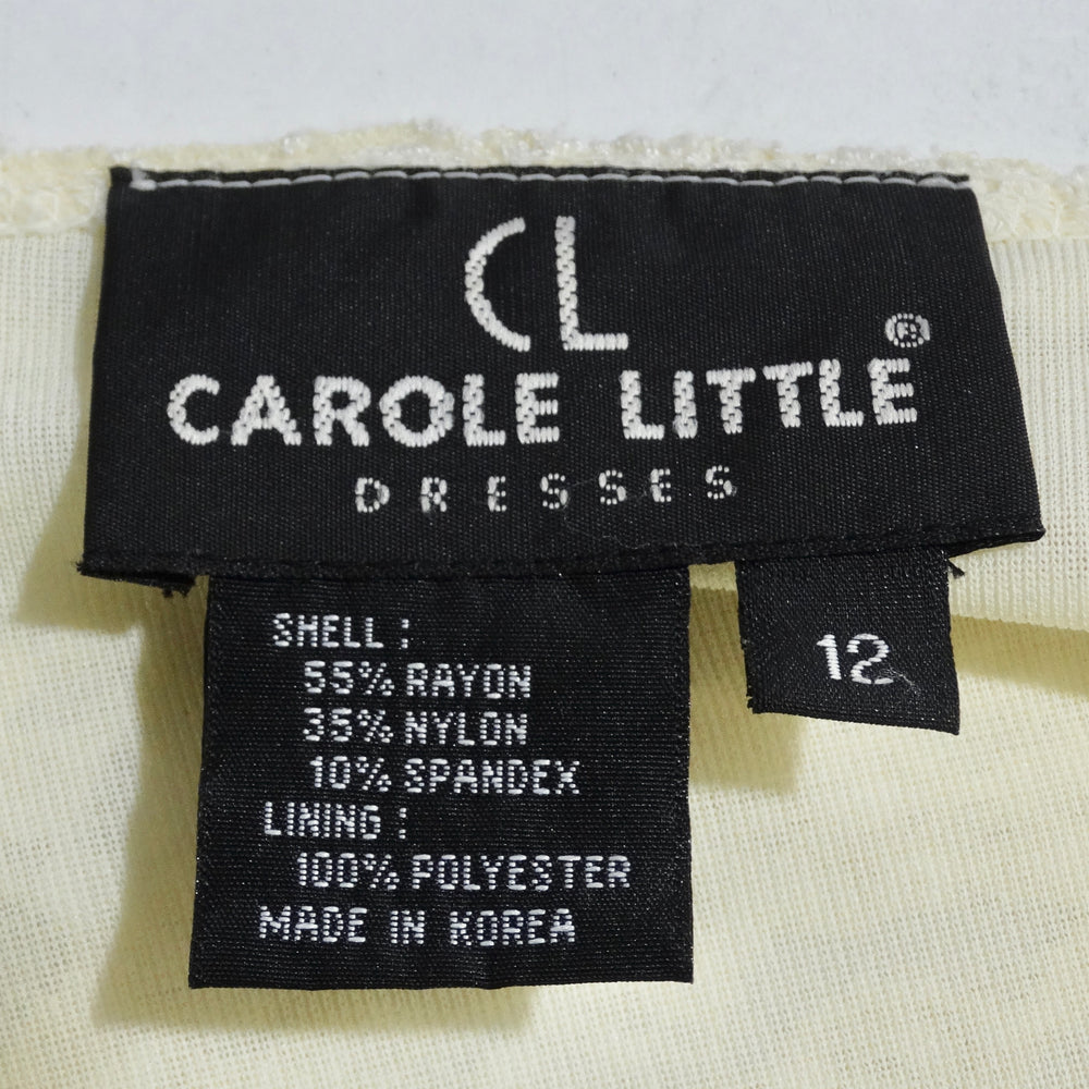 Carole Little 90s Ivory Lace Maxi Dress