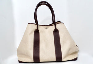 Hermes Toile & Buffle Garden Party 39 Tote Bag