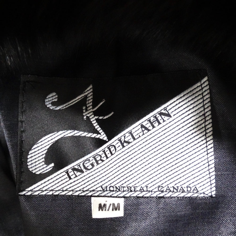 Ingrid Klahn 1980s Black Fur Leather Vest