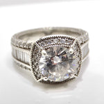 1990 Diamond Zirconia Silver Ring