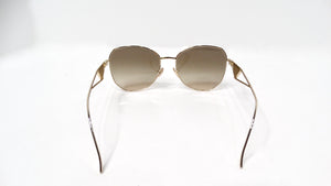 Prada 57Y Gold-Tone Metal Frame Logo Aviator Sunglasses