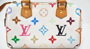 Louis Vuitton x Takashi Murakami Y2K White Multicolor Mini Speedy Handbag