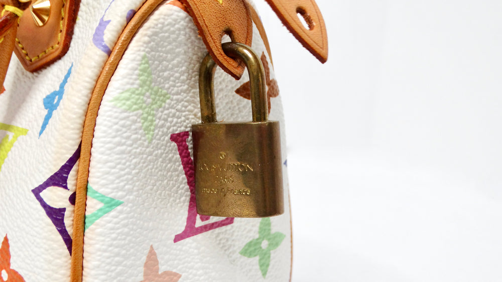 Louis Vuitton x Takashi Murakami Y2K White Multicolor Mini Speedy Handbag