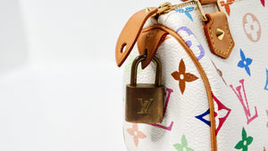 Louis Vuitton x Takashi Murakami Y2K White Multicolor Mini Speedy Handbag