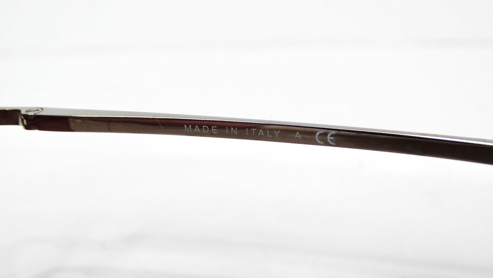 Chanel Pink & Silver-Tone Metal Frame Pilot Aviator Sunglasses