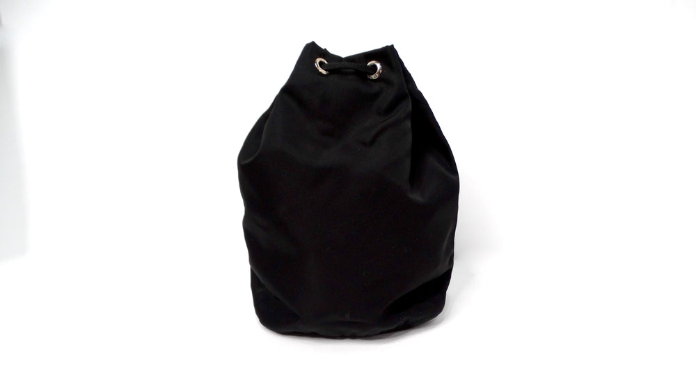 Prada Black Nylon Drawstring Mini Pouch