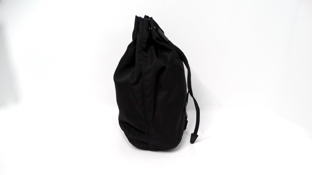 Prada Black Nylon Drawstring Mini Pouch