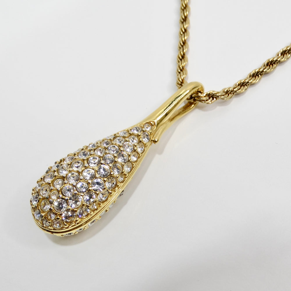 Swarovski Vintage 18K Gold Plated Crystal Pendant Necklace