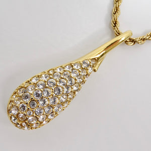 Swarovski Vintage 18K Gold Plated Crystal Pendant Necklace