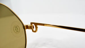 Cartier Vendome 1980s Louis Aviator Gold & Silver Tone Sunglasses