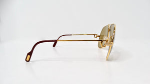 Cartier Vendome 1980s Louis Aviator Gold & Silver Tone Sunglasses