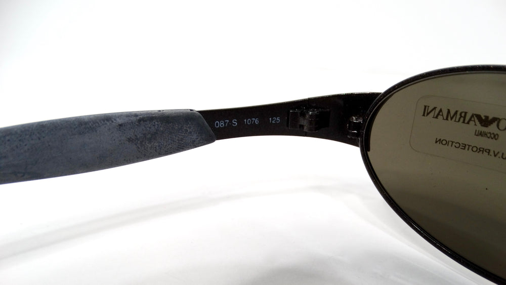 Emporio Armani 1990s Sonnenbrille 087-S Oval Frame Metal Sunglasses