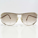 Christian Dior 1980s Gold Tone Aviator Sunglasses