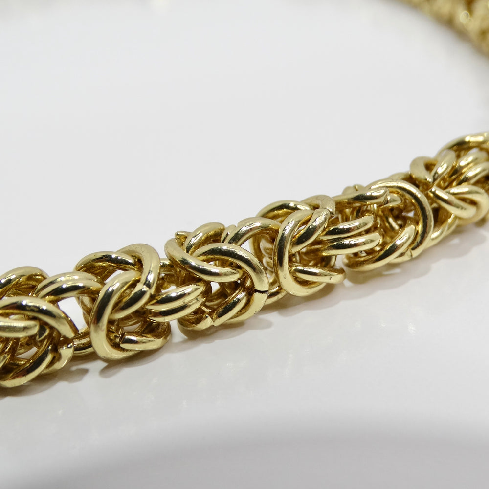 18K Gold Plated 1980s Byzantine Chain Necklace