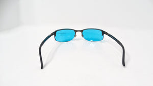 Emporio Armani Y2K 209-S Blue Tinted Lens Metal Frame Shield Sunglasses