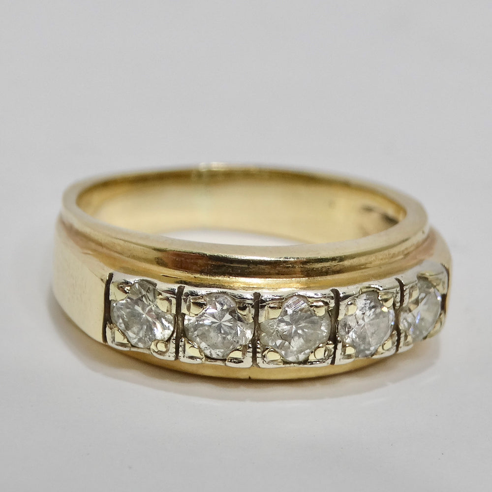 18K Gold 1970s Custom Diamond Ring
