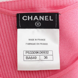 Chanel Pink CC Logo Knit Tank