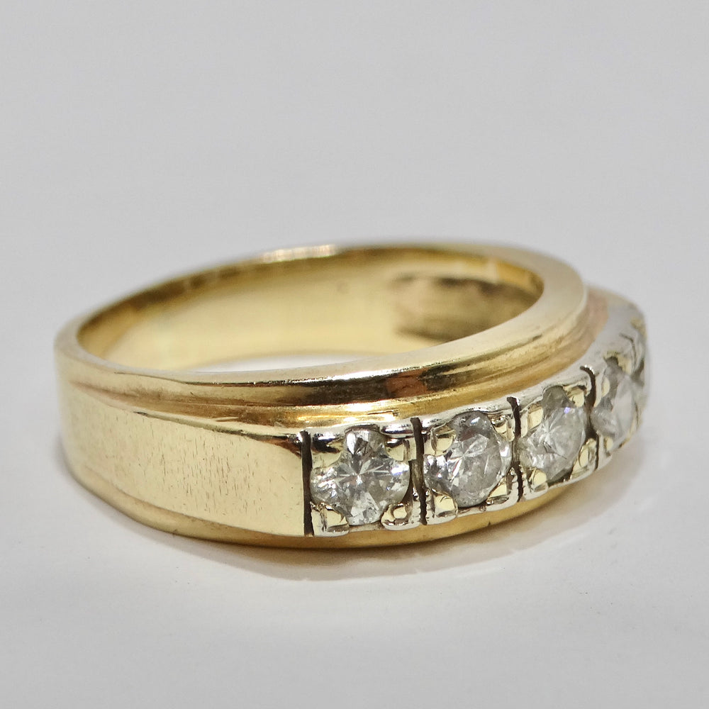 18K Gold 1970s Custom Diamond Ring