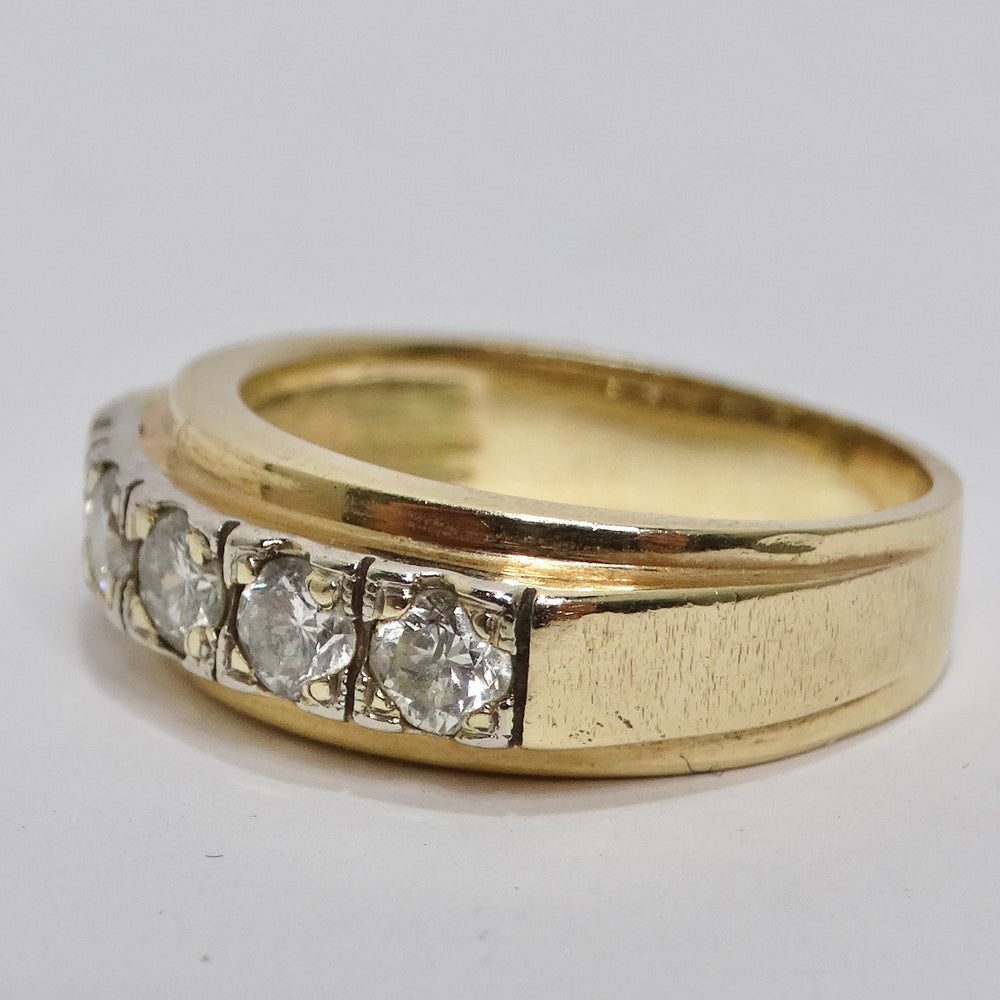 18K Gold 1970s Custom Diamond Ring