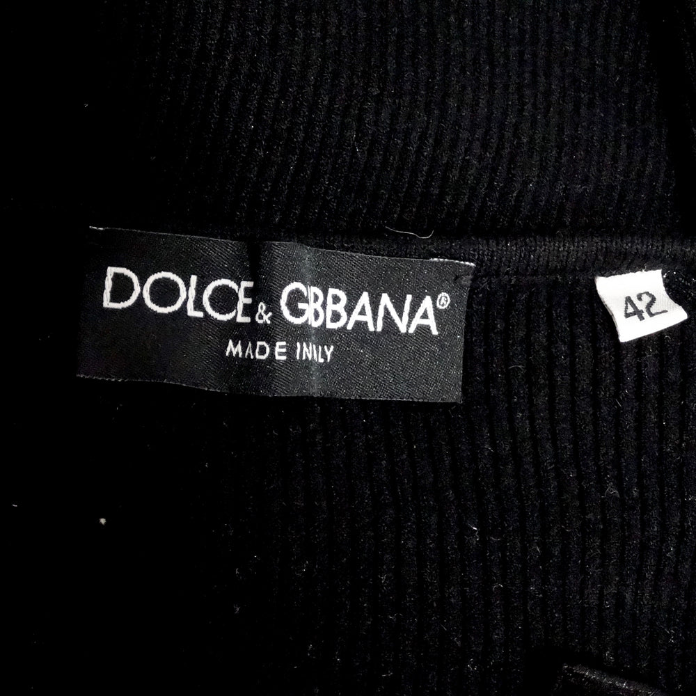 Dolce & Gabbana Black Knit Lace Button Up Cardigan