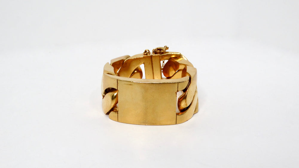 Phoebe Philo for Celine Large ID Gold-Plated Brass Curb Link Bracelet