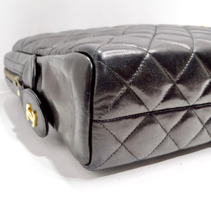 Chanel 1980s Black Quilted Lambskin Camera Bag