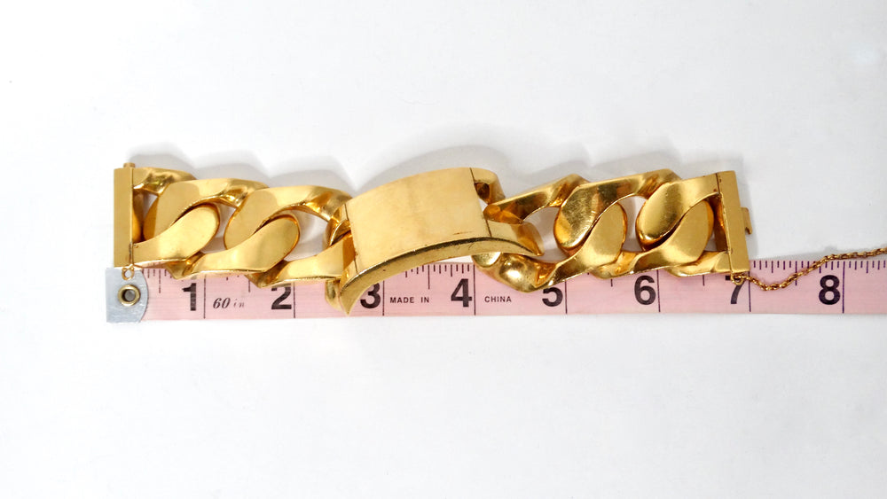 Phoebe Philo for Celine Large ID Gold-Plated Brass Curb Link Bracelet