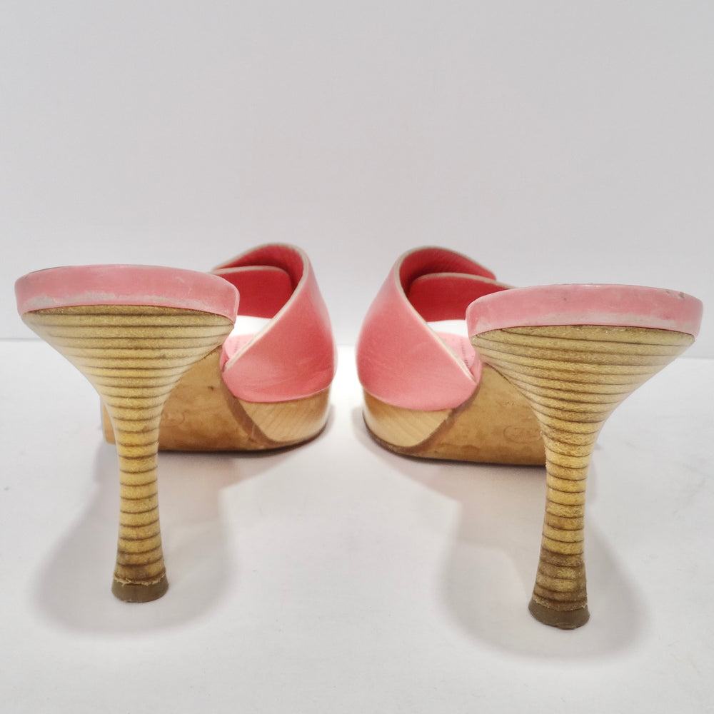 Chanel Hot Pink Leather CC Logo Mules – Vintage by Misty