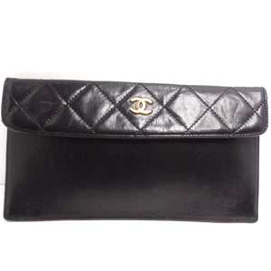 Chanel 1980s CC Quilted Lambskin Wallet