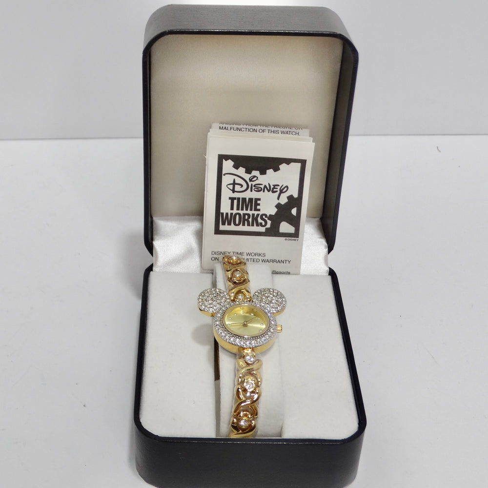 1980s Disney Mickey Mouse Gold Plated Rare Collectible Watch