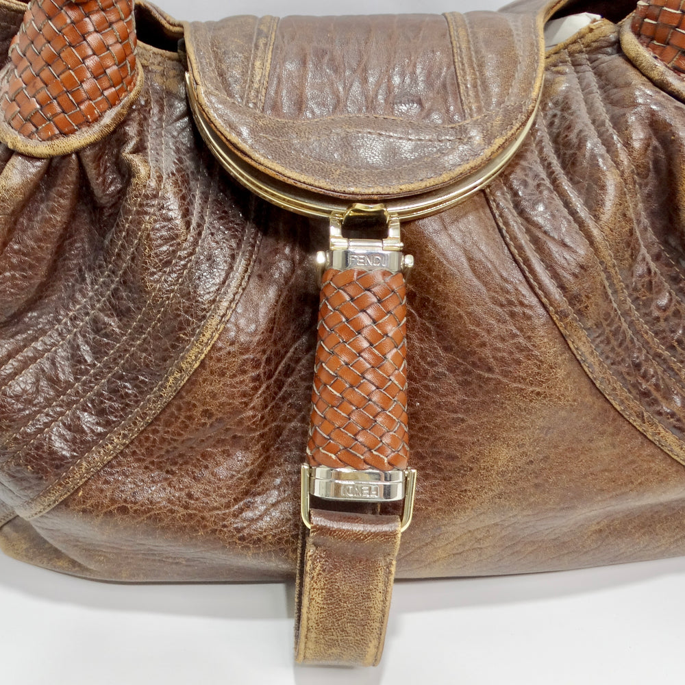 Fendi Brown Leather Spy Shoulder Bag
