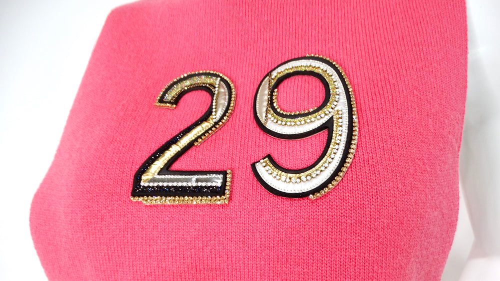 Chanel Pink Cashmere Crystal "29" Turtleneck Vest 2019