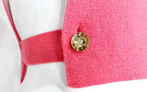 Chanel Pink Cashmere Crystal "29" Turtleneck Vest 2019