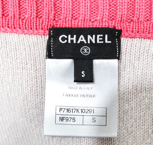 Chanel Pink Cashmere Crystal "29" Turtleneck Vest 2019