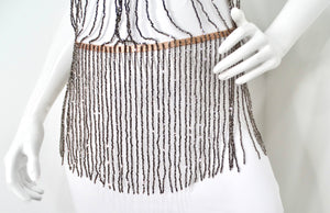 Agent Provocateur Yarolika Gunmetal Crystal Beaded Droplet Playsuit