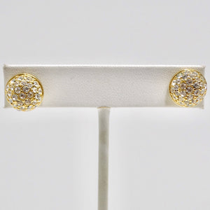 Swarovski Vintage 18K Gold Plated Rhinestone Stud Earrings