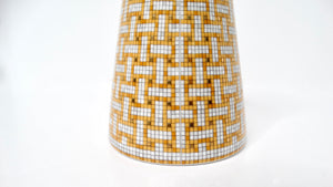 Hermes Mosaique au 24 Van Quatre Gold Porcelain Creamer Milk Pot