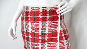 Phoebe Philo for Celine 2013 Runway Tartan Wrap Style A-Line Skirt