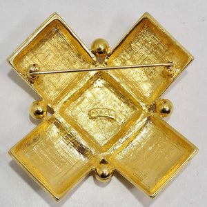 Fendi 1980s Gold Plated FF Small Brooch