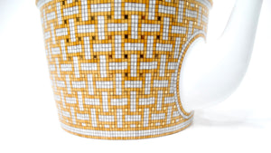 Hermes Mosaique au 24 Van Quatre Gold Porcelain Teapot