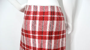 Phoebe Philo for Celine 2013 Runway Tartan Wrap Style A-Line Skirt