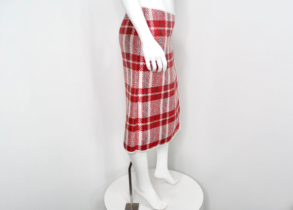 Phoebe Philo for Celine 2013 Runway Tartan Wrap Style A-Line Skirt