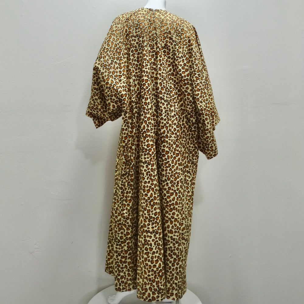 1980s Leopard Kaftan Dress