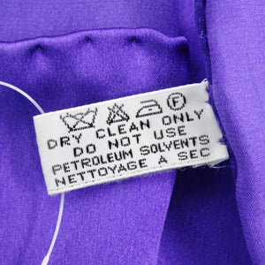Chanel 1990s Purple Logo Printed Silk Scarf