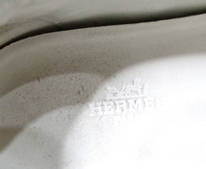 Hermes Advantage White & Black Leather Sneakers