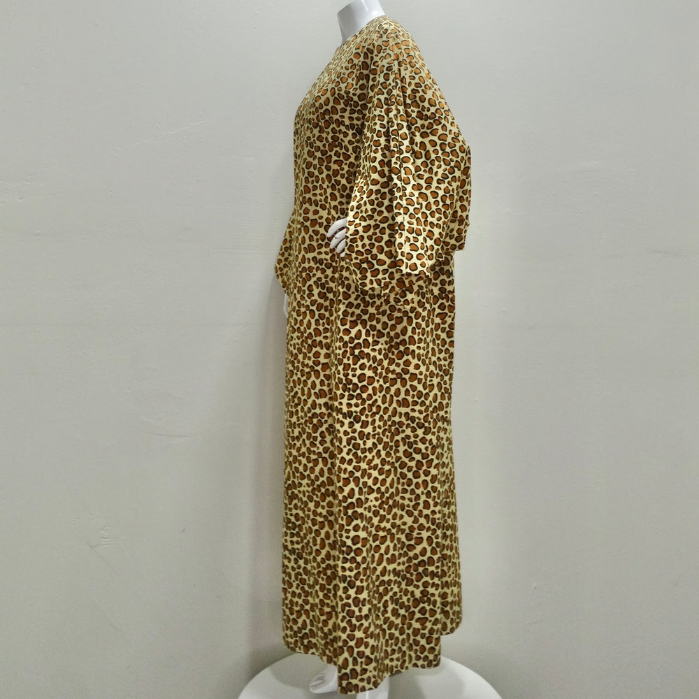 1980s Leopard Kaftan Dress
