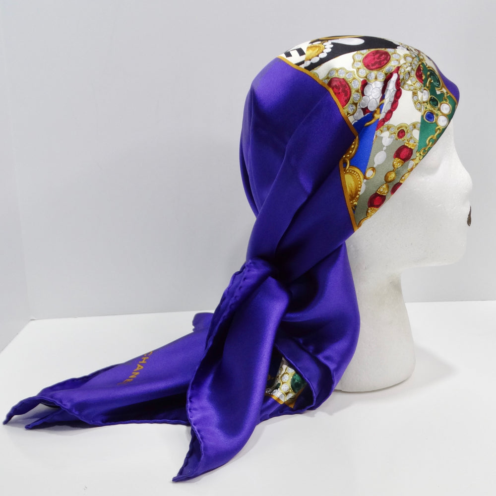 Versace logo-print silk scarf - Blue