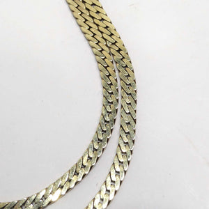 14K Solid Gold 1980s Chain Necklace