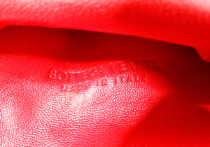 Bottega Veneta Red Nappa Maxi Intrecciato The Pouch Clutch